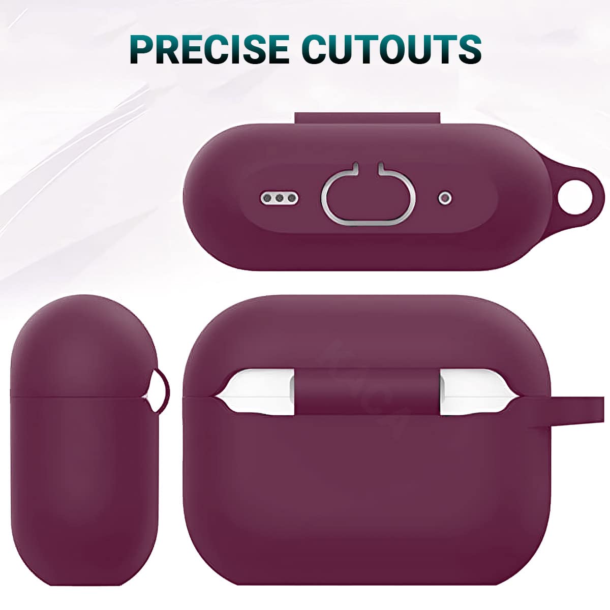 Airpods Pro 2 Soft Silicon Case - Wine - ihubs
