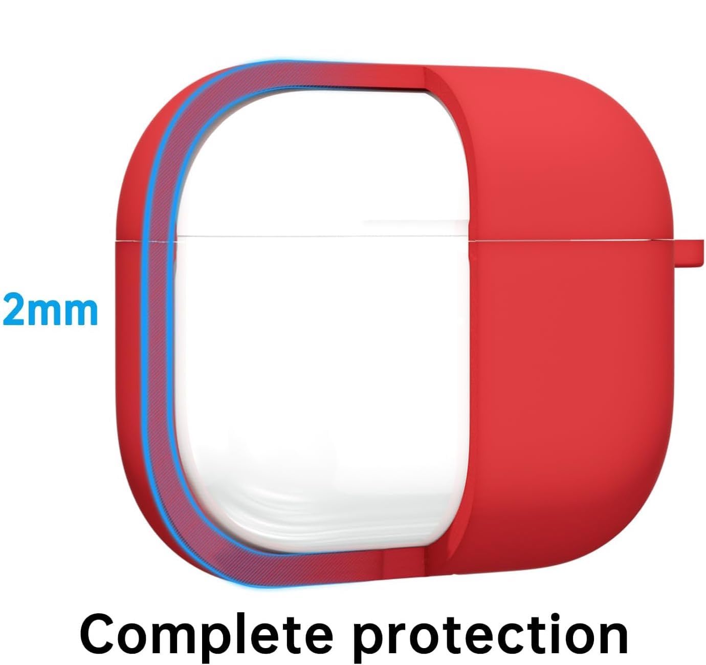 Airpods 4 Soft Silicone Case - Red - ihubs