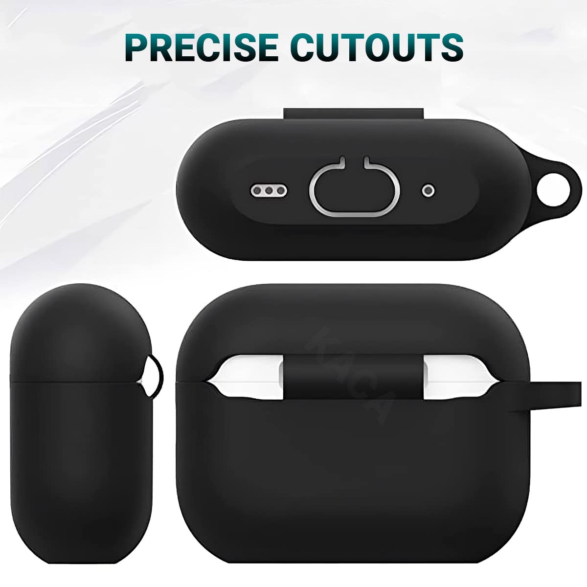 Airpods Pro 2 Soft Silicon Case - Black - ihubs