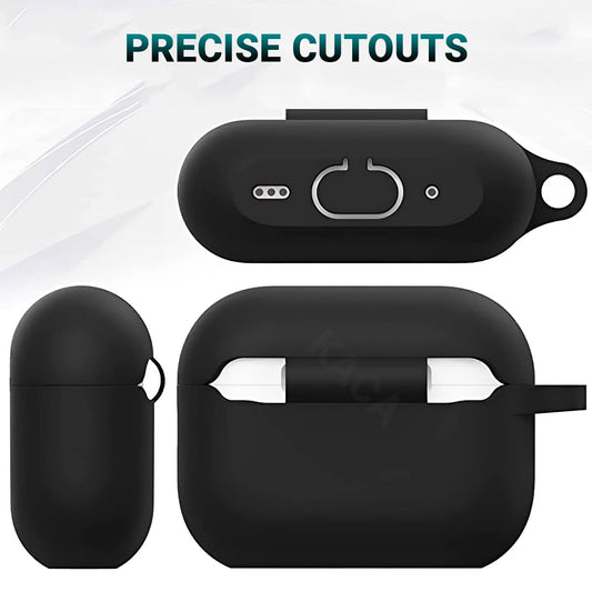 Airpods Pro 2 Soft Silicon Case - Black - ihubs
