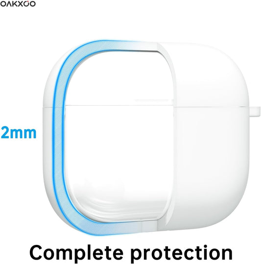 Airpods 4 Soft Silicone Case - White - ihubs