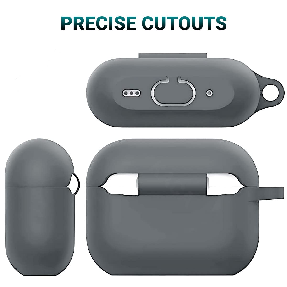Airpods Pro 2 Soft Silicon Case - Grey - ihubs