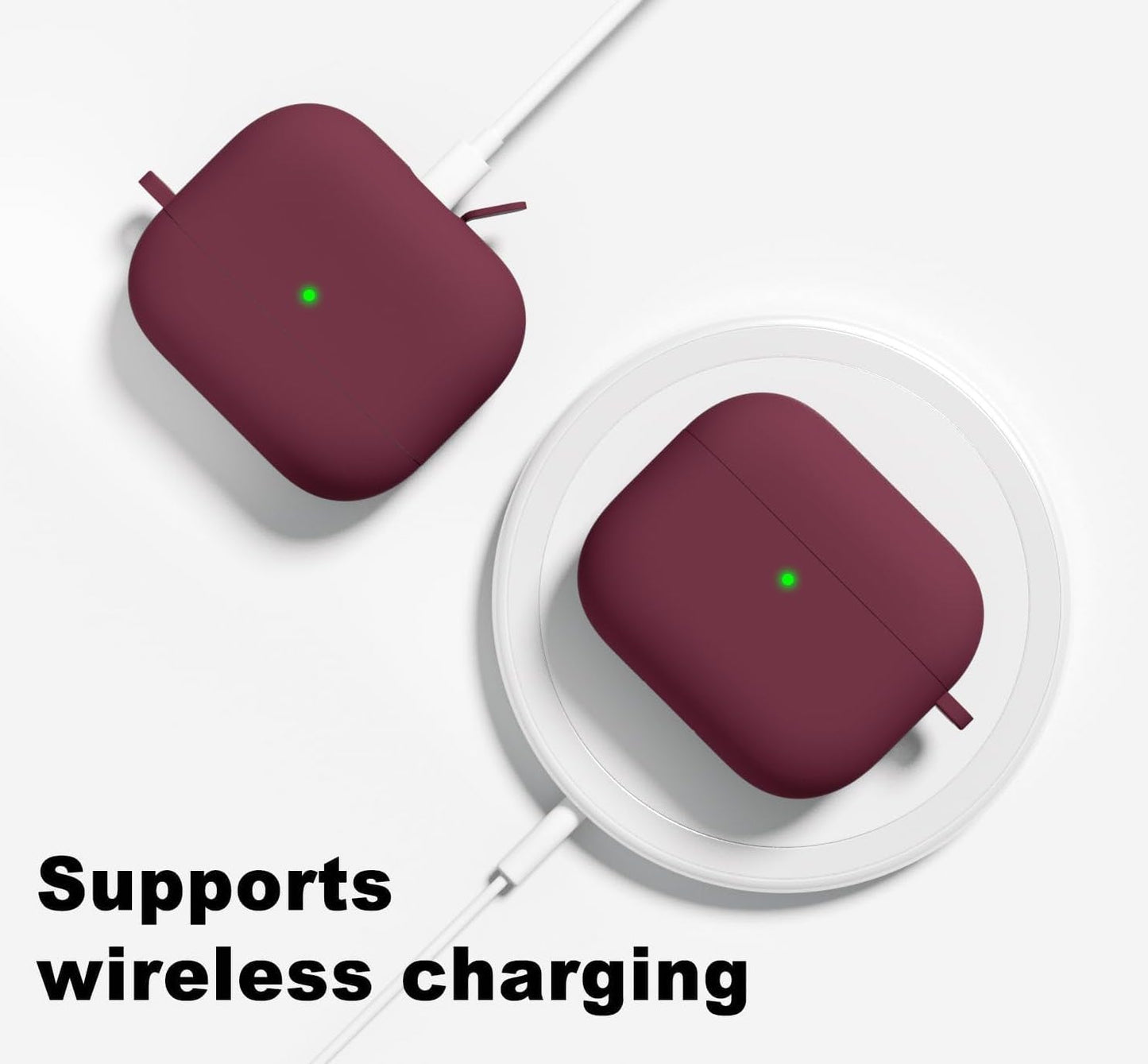 Airpods 4 Soft Silicone Case - Wine - ihubs