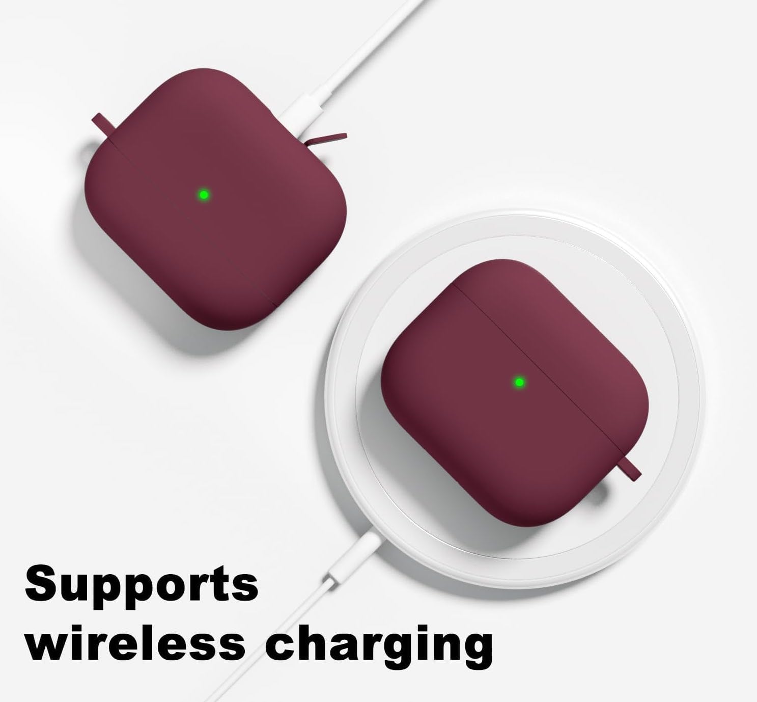 Airpods 4 Soft Silicone Case - Wine - ihubs