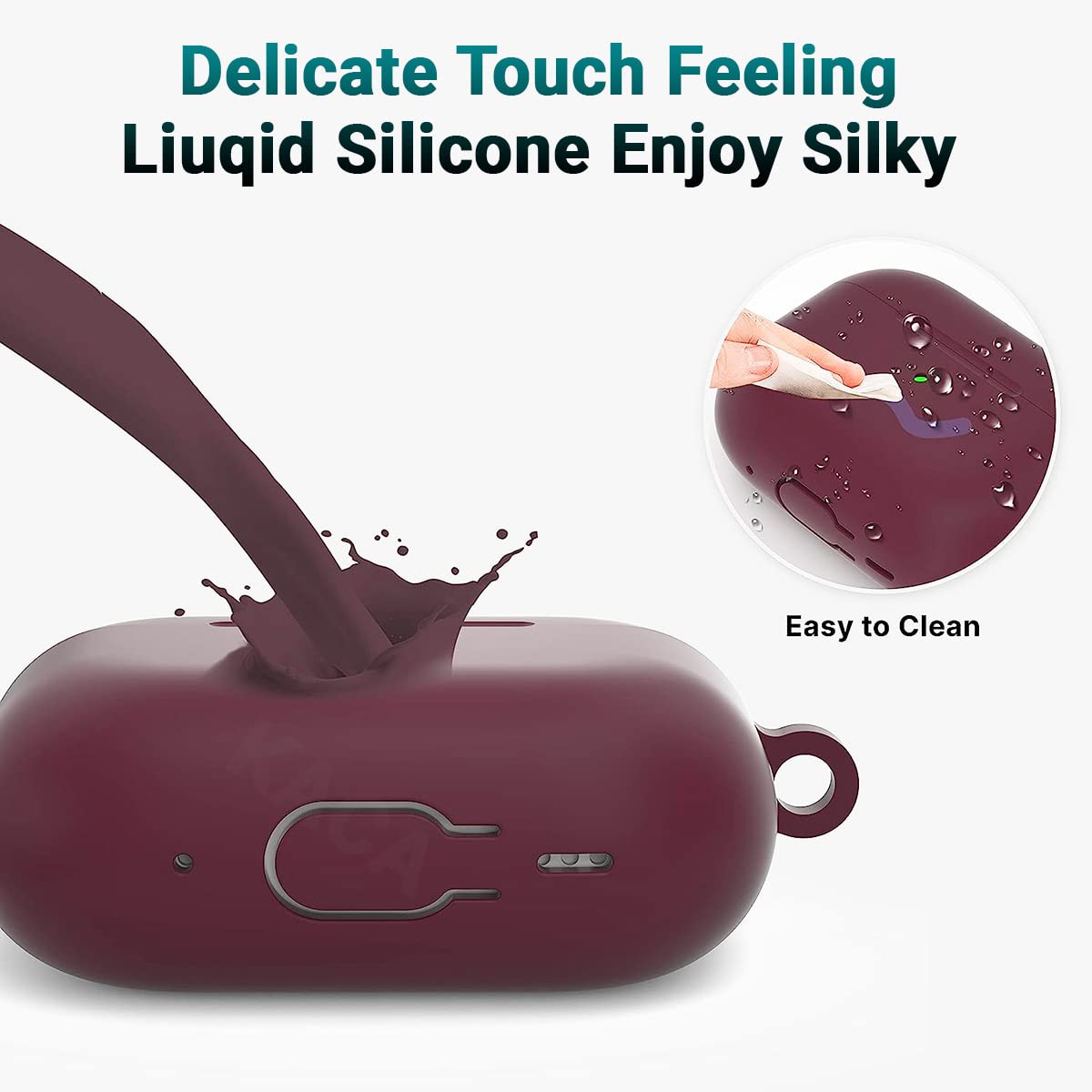 Airpods Pro 2 Soft Silicon Case - Wine - ihubs