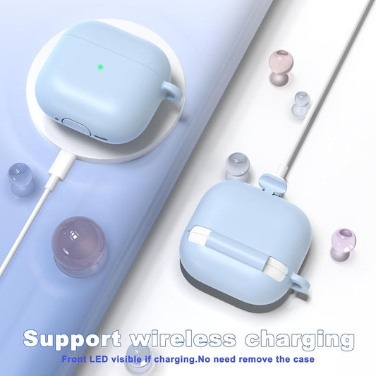 Airpods 4 Soft Silicone Case - Light Blue - ihubs