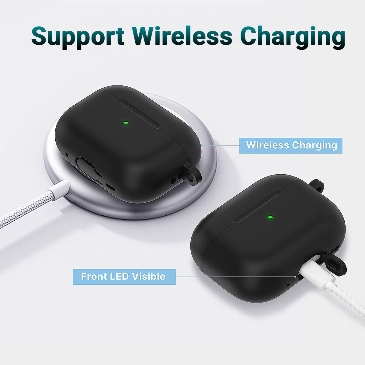 Airpods Pro 2 Soft Silicon Case - Black - ihubs