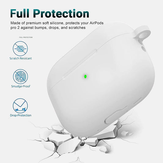 Airpods Pro 2 Soft Silicon Case - White - ihubs