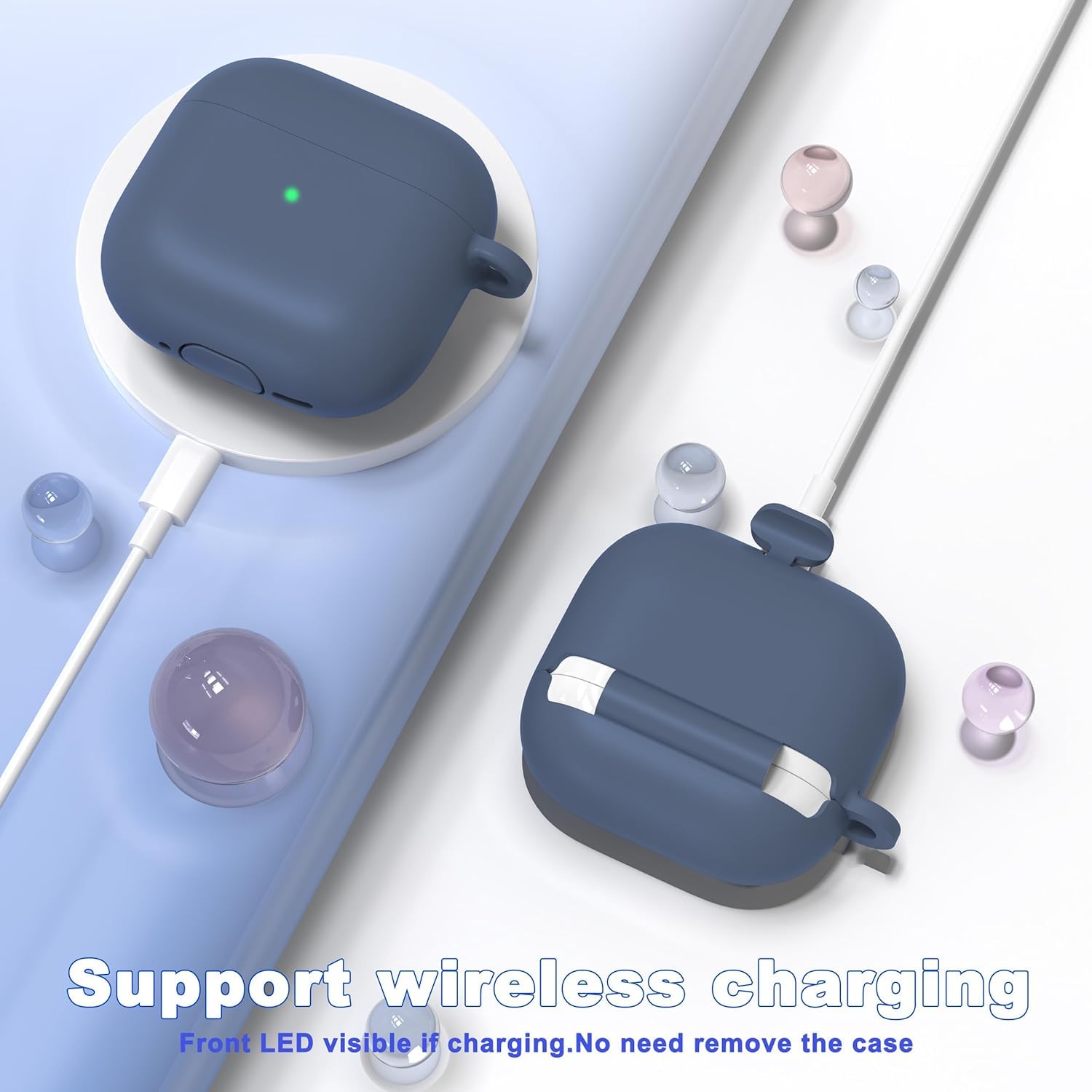 Airpods 4 Soft Silicone Case - Dark Blue - ihubs