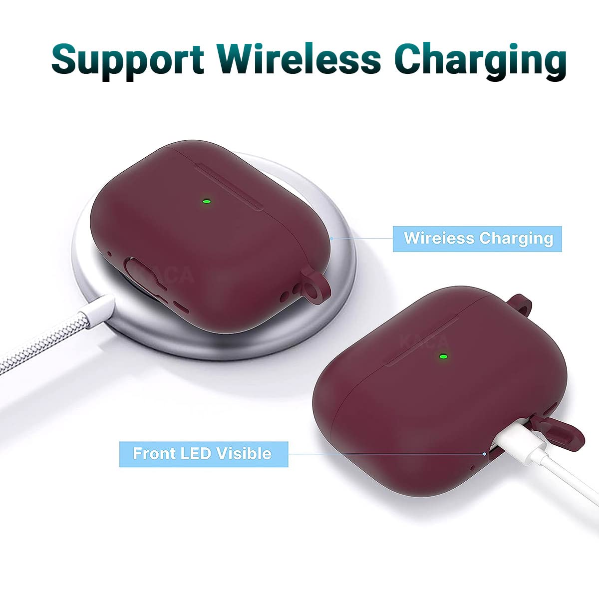 Airpods Pro 2 Soft Silicon Case - Wine - ihubs