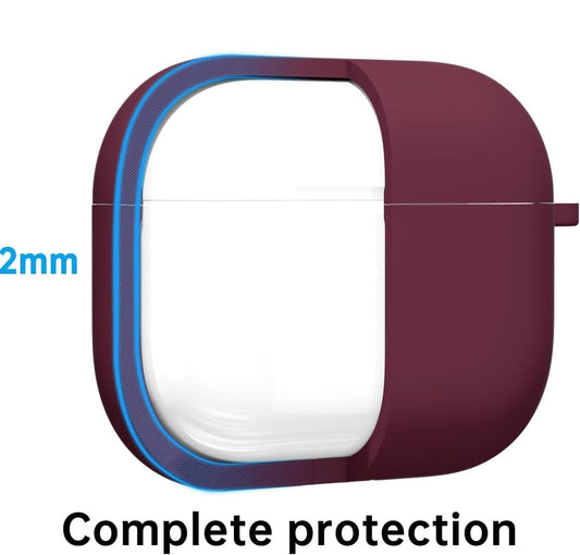 Airpods 4 Soft Silicone Case - Wine - ihubs
