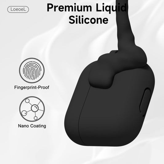 Airpods 4 Soft Silicone Case - Black - ihubs