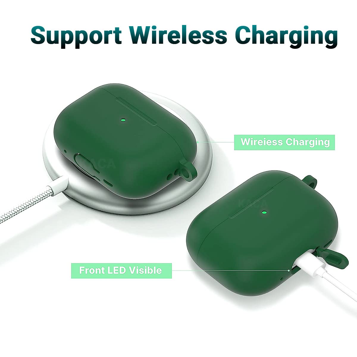 Airpods Pro 2 Soft Silicon Case - Green - ihubs