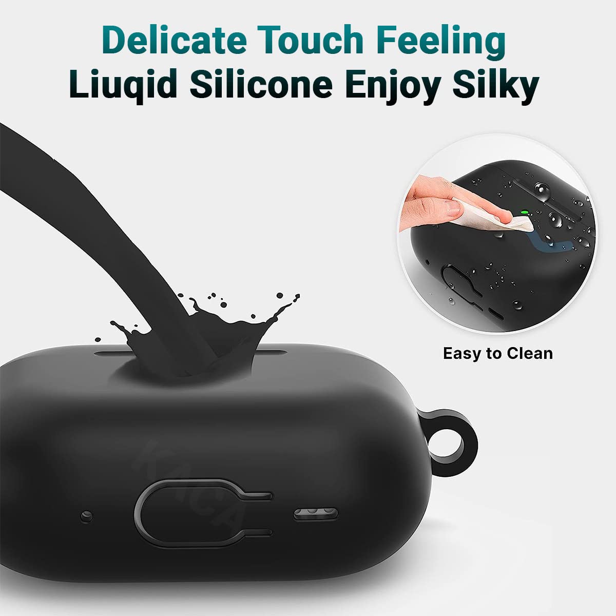 Airpods Pro 2 Soft Silicon Case - Black - ihubs