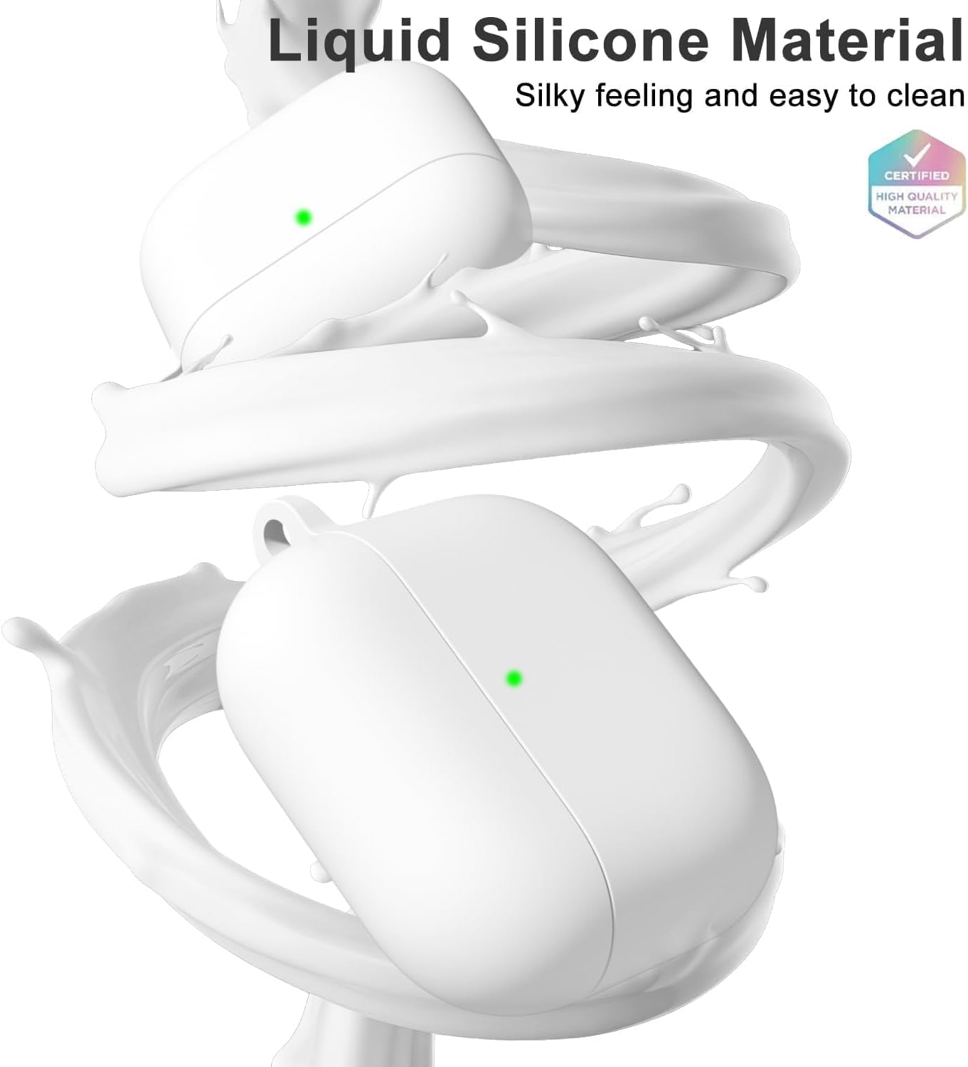 Airpods 4 Soft Silicone Case - White - ihubs