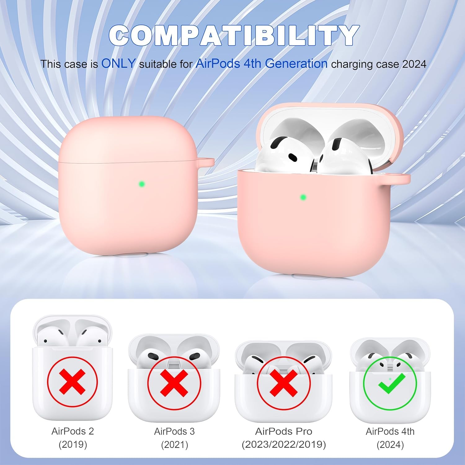 Airpods 4 Soft Silicone Case - Pink - ihubs