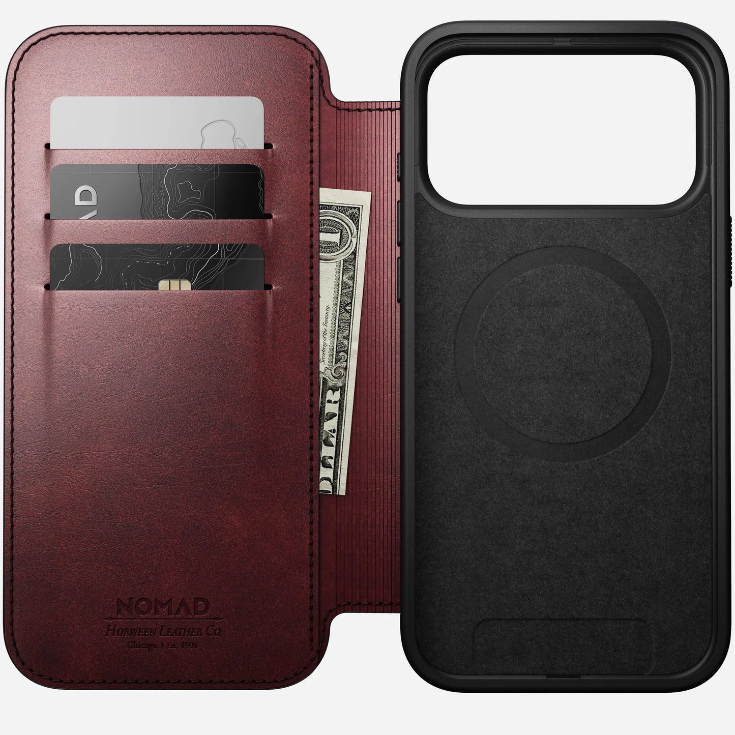iPhone 17 Pro Max - Modern Leather Folio Nomad Case - ihubs