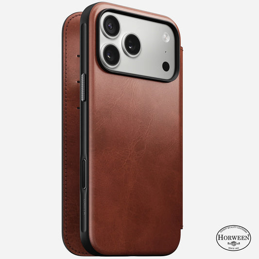 iPhone 17 Pro Max - Modern Leather Folio Nomad Case - ihubs