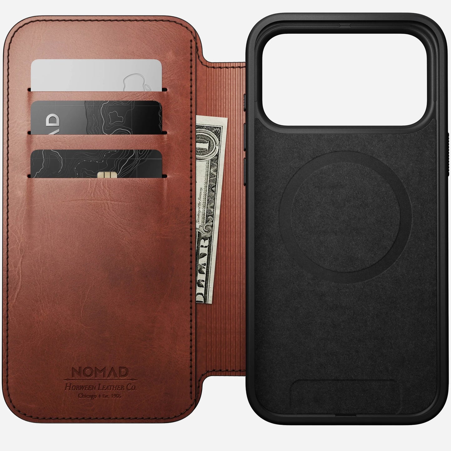 iPhone 17 Pro Max - Modern Leather Folio Nomad Case - ihubs