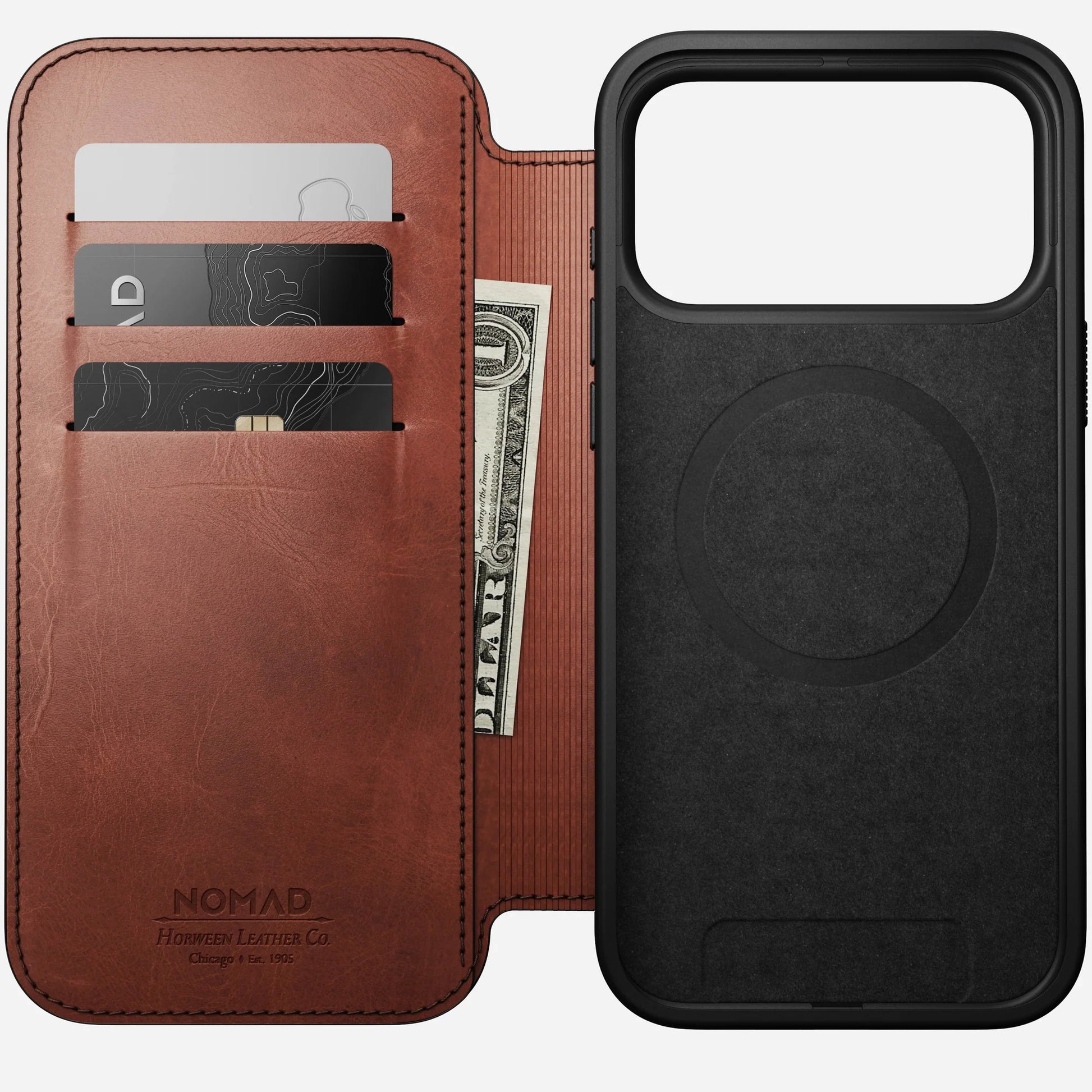 iPhone 17 Pro Max - Modern Leather Folio Nomad Case - ihubs