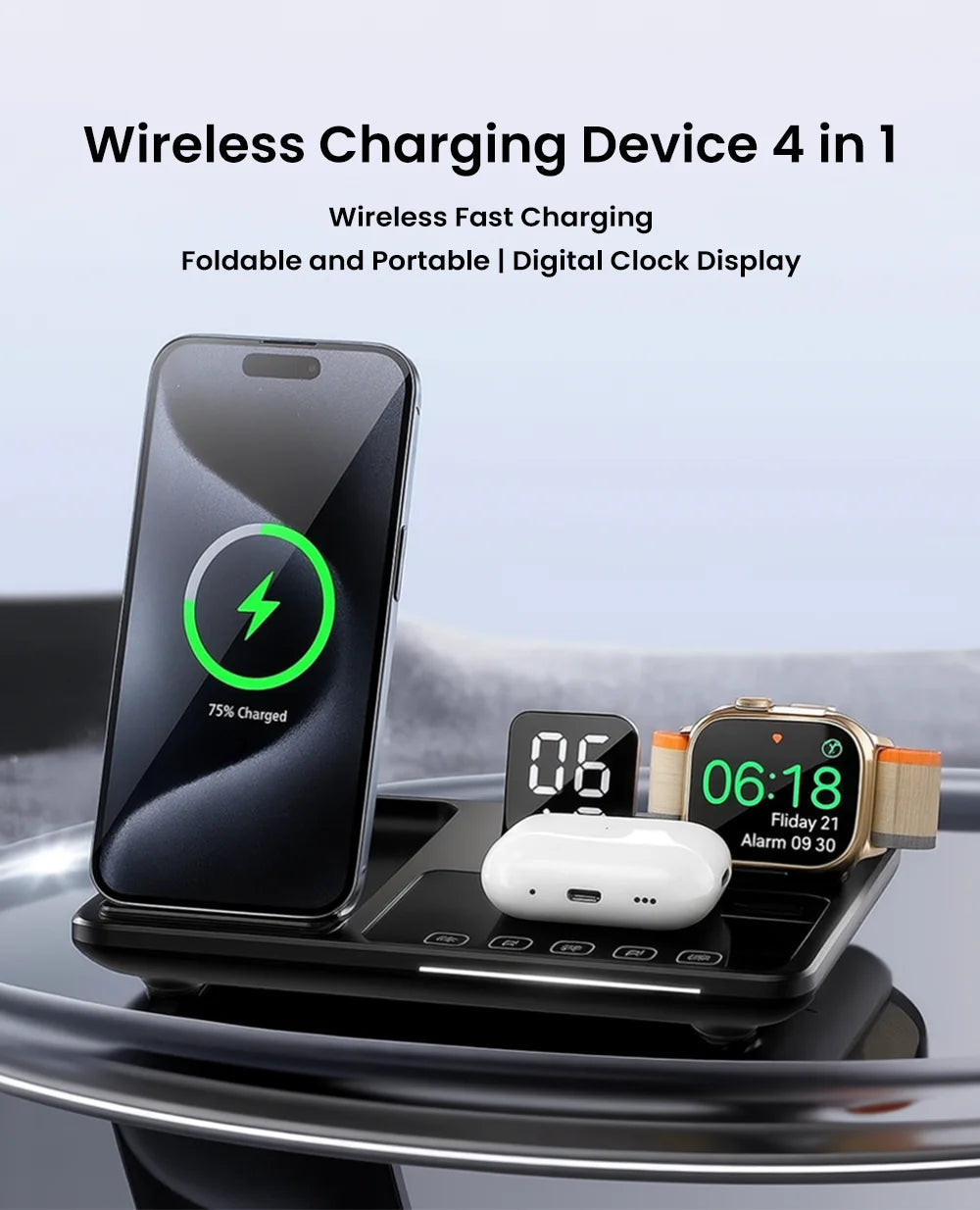 Smart Wireless 4-in-1 Charging Station - ihubs