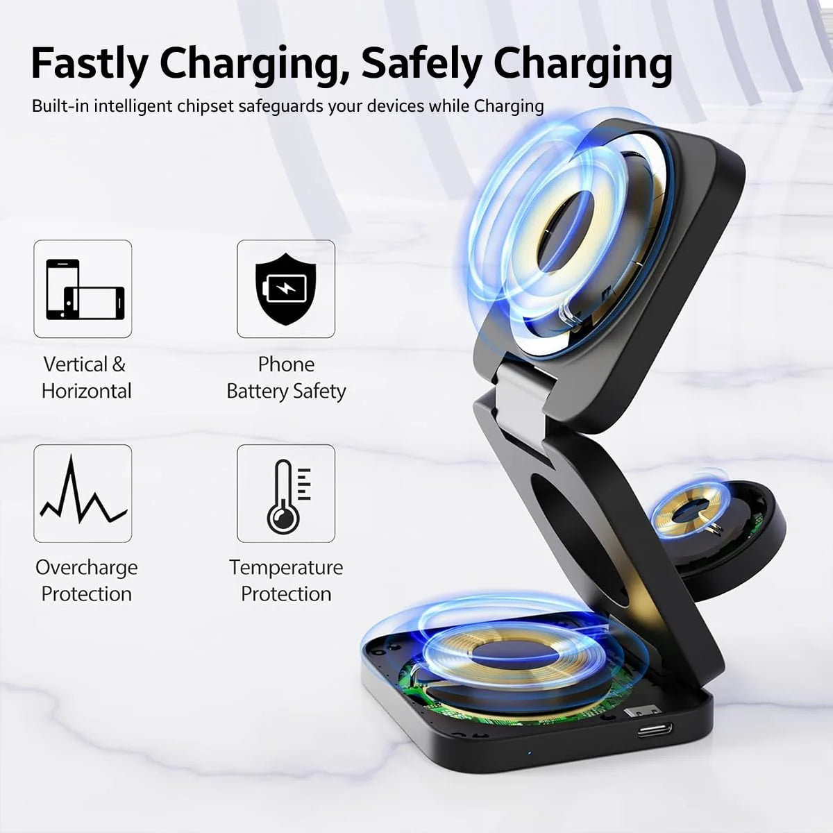 Wireless 3-in-1 Fast Charging Station - ihubs