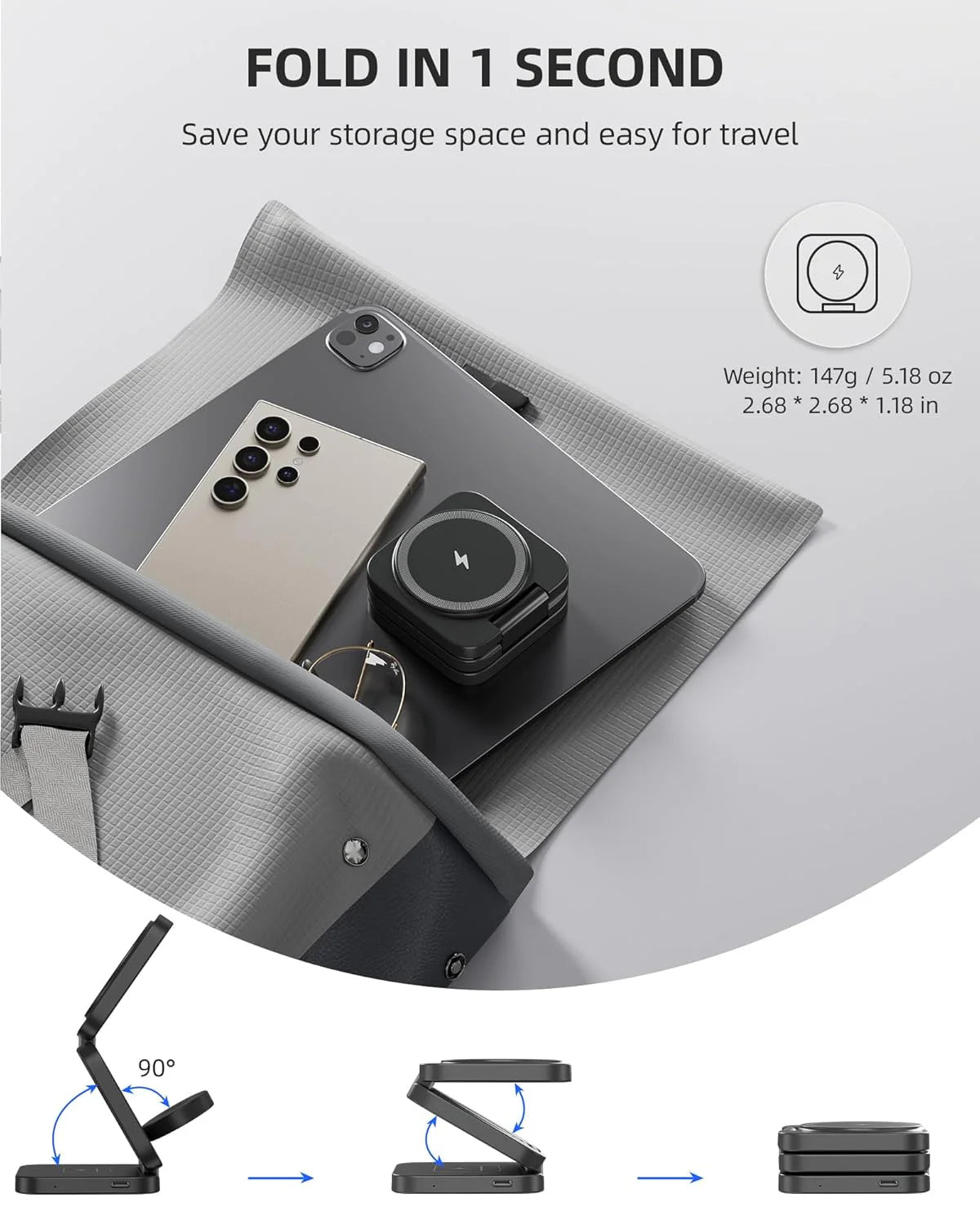 Wireless 3-in-1 Fast Charging Station - ihubs