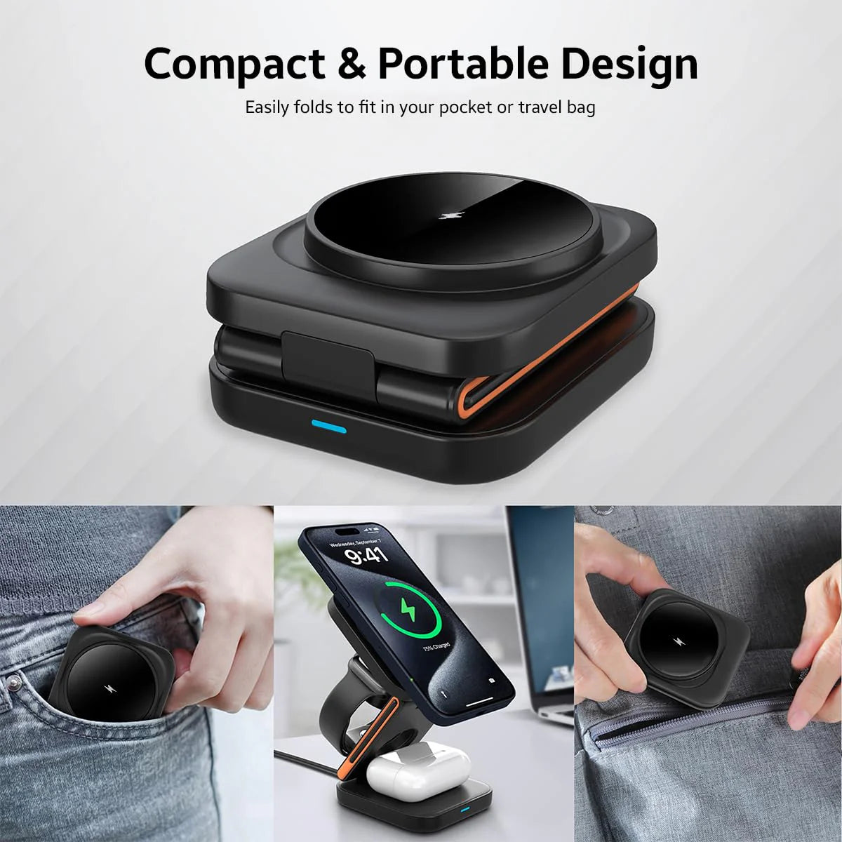 Wireless 3-in-1 Fast Charging Station - ihubs
