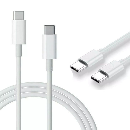 white USB-C to USB-C cable 2metre