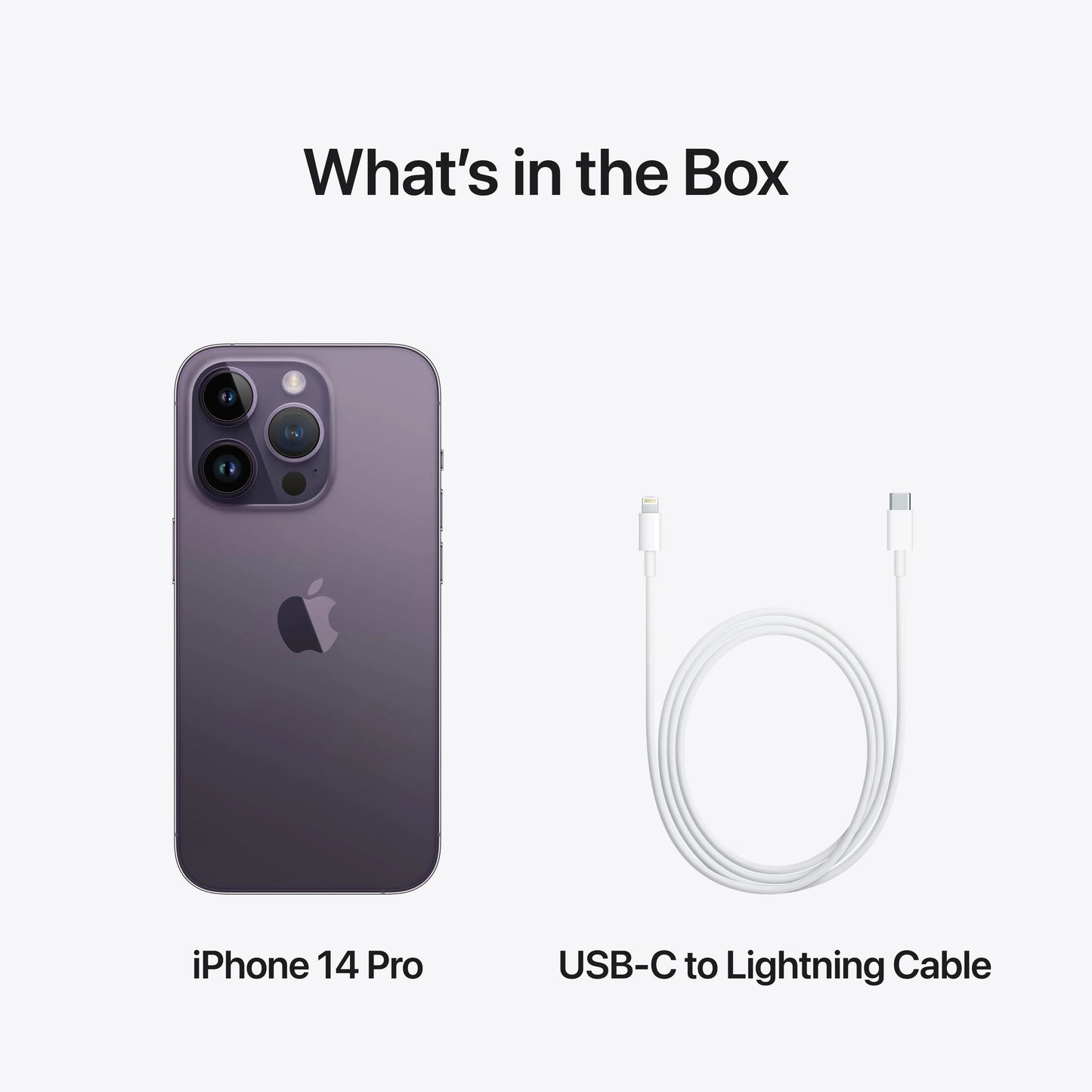 iphone 14 pro with USB-C to lightining cable