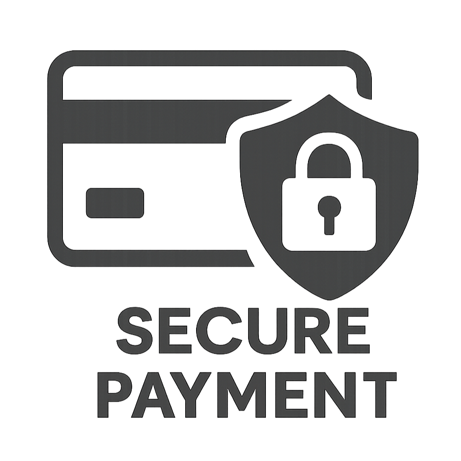icon for secure payment in grey or black