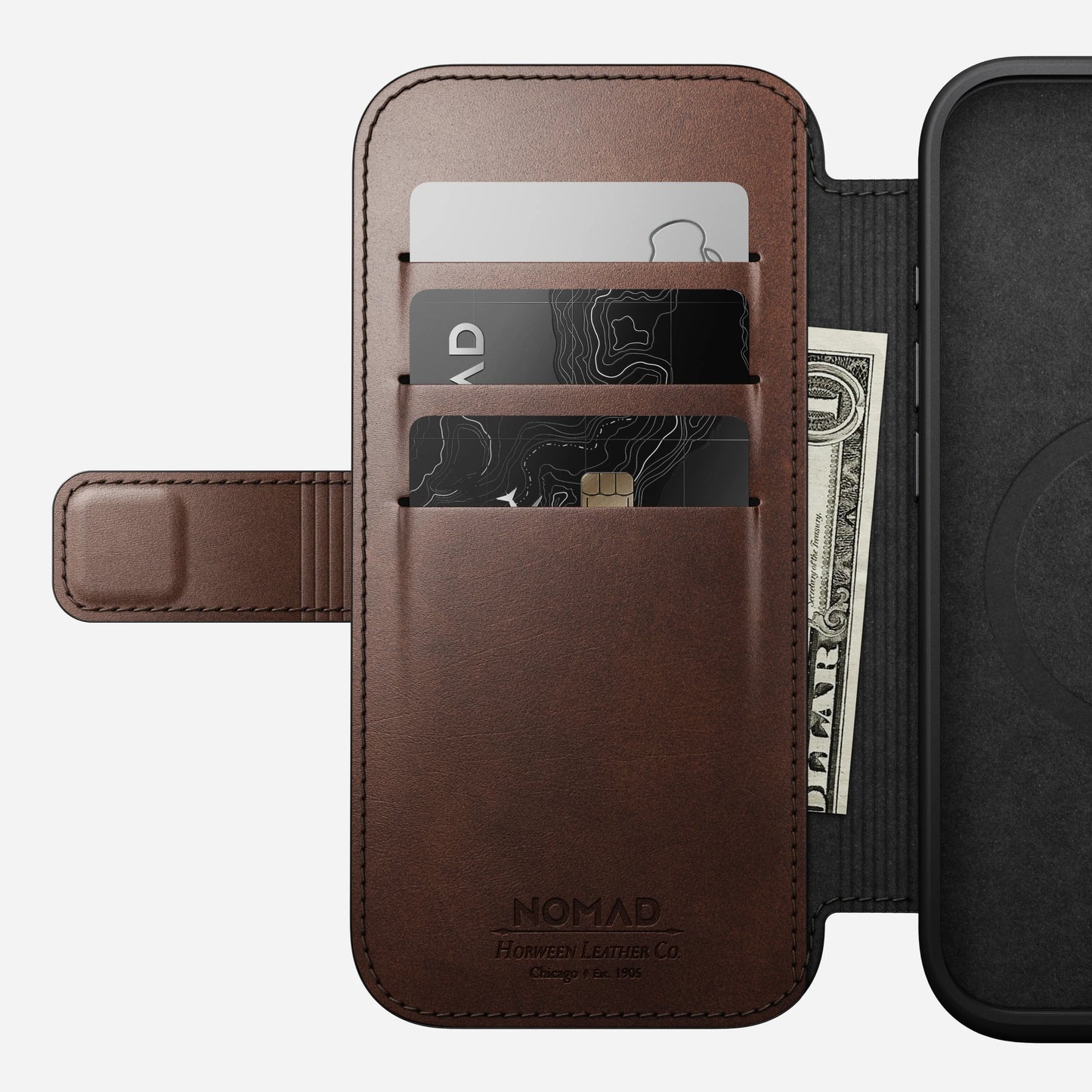 iPhone 15 Pro - Modern Leather Folio Nomad Case - ihubs