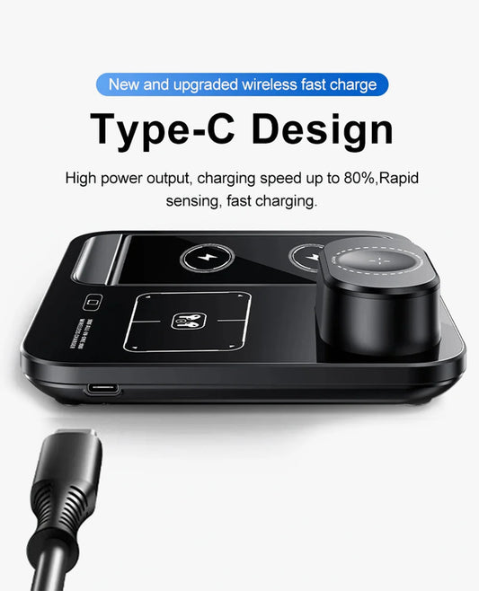 Wireless 3-in-1 30Watt Charging Station Hub