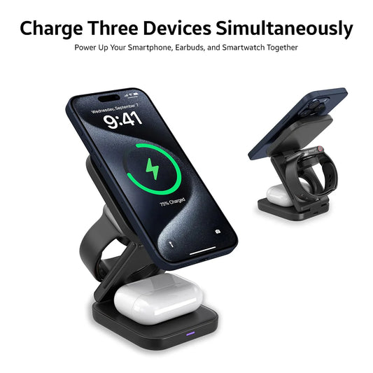 Wireless 3-in-1 Fast Charging Station