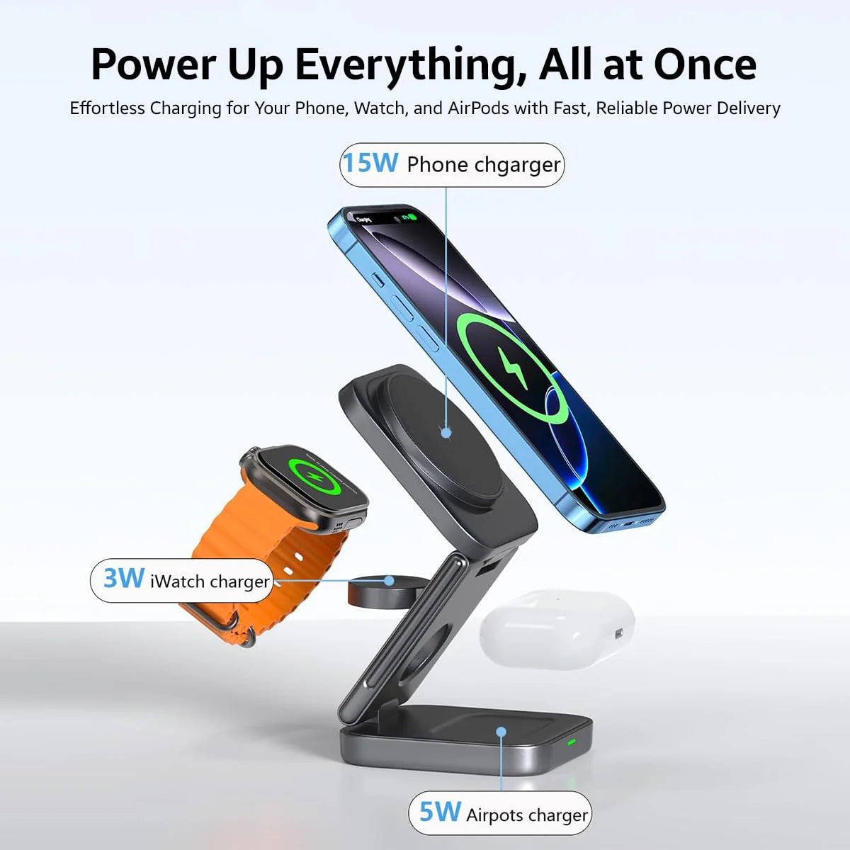 Wireless 3-in-1 Fast Charging Station - ihubs