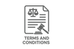 generate icon for terms and condition page  in grey