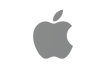 generate icon of apple brand in grey colour