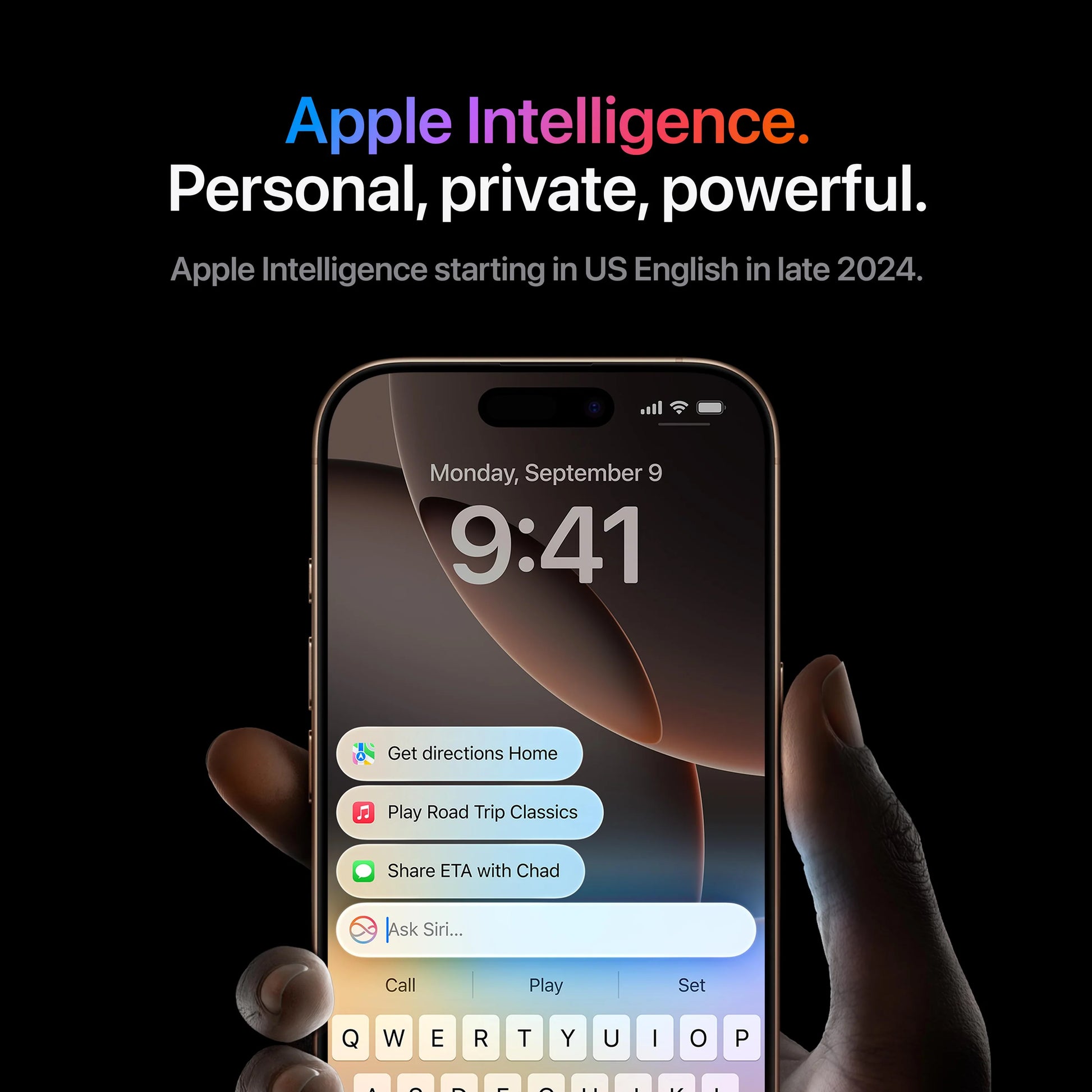 iphone 16  pro max with apple intelligence feature view