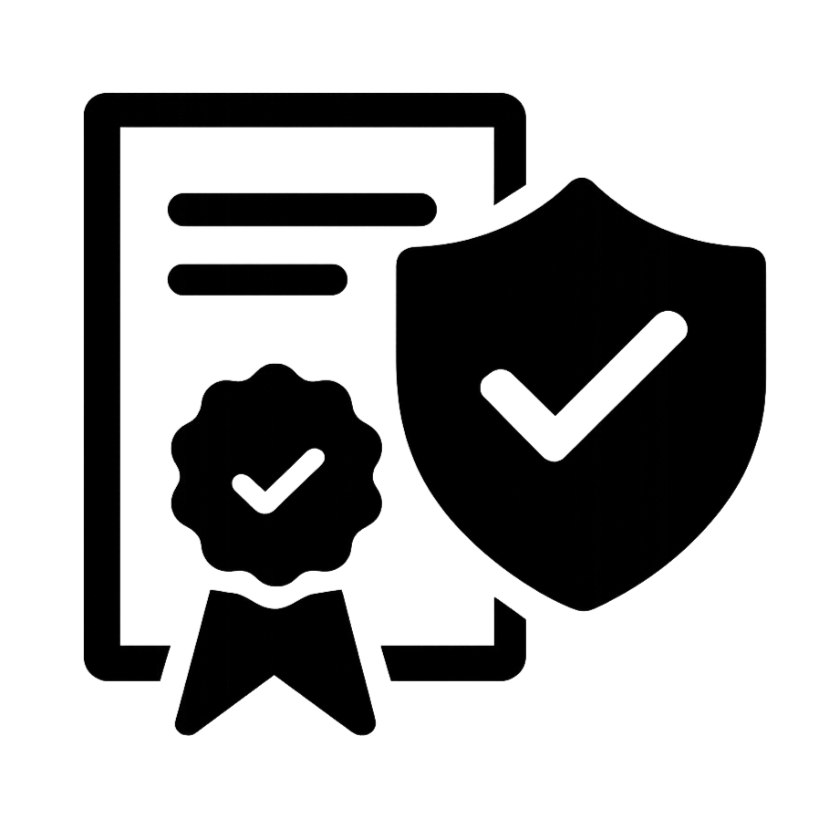 icon for genuine product in black